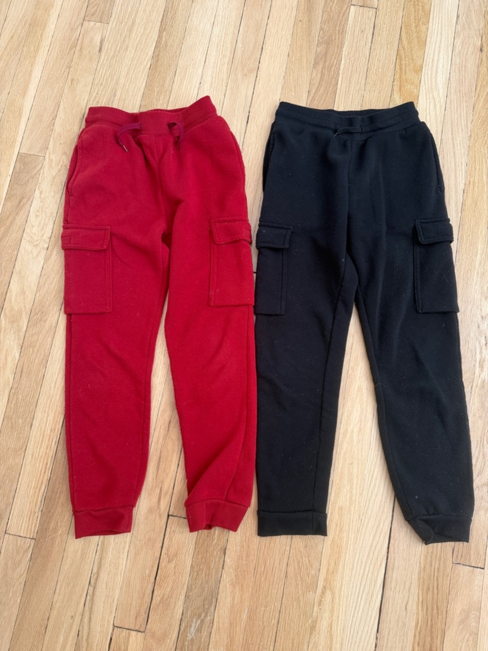 Kids Cargo Sweatpants - Red